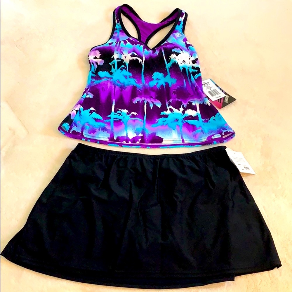 NEW Swimming Top and Swim Skirt Size 6